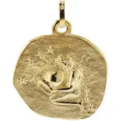Trendor 08982-02 Sternzeichen-Anhänger Wassermann 333 Gold 20 mm