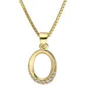 Trendor 41551 Damen Schmuck-Anhänger Gold 333 mit Goldplattierter Silberkette