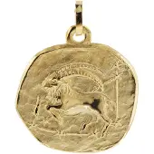 Trendor 08982-01 Sternzeichen-Anhänger Steinbock 333 Gold 20 mm