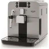 Gaggia Brera Kaffeevollautomat, Espressomaschine, LED-Infodisplay, 1400 Watt, 15 Bar, 1,2 l F?llmenge, 250 g Bohnenbeh?lter, Tassenw?rmer, Integriertes Mahlwerk, Milchaufsch?umer, Wasserfilter