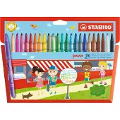 Stabilo Filzstifte - Power - 24 st. - Mehrfarbig - - One Size - Filzstifte