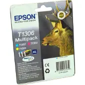 Epson Stag Multipack 3 Farben T1306 DURABrite Ultra Ink, High (L) Yield, Cyan, Magenta, Gelb, Tinte auf Pigmentbasis, 10,1 ml, 1 Stück(e), Multipack