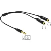 DeLOCK 3.5 mm Klinke – 2 x 3.5 mm Buchse