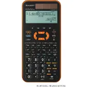 Sharp EL-W531XGYR, Tasche, Wissenschaftlicher Taschenrechner, 2 Zeilen, Batterie/Solar, Schwarz, Orange
