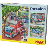 HABA Sales Gmbh & Co.KG Puzzles Polizei, Feuerwehr & Co. 3 Motive