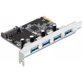 DeLOCK 89297, PCIe, USB 3.2 Gen 1 (3.1 Gen 1), Schwarz, Silber, PC, Windows 7 Home Premium,Windows 7 Home Premium x64,Windows 7 Professional,Windows 7 Professional..., 480 Mbit/s
