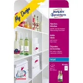 Avery Zweckform MD4001, Weiß, Rechteck, Dauerhaft, Weiss auf Transparent, DIN A4, Ringordner