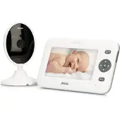 Alecto DVM-140 Video-Babyphone 4,3 Zoll Farbdisplay Nachtsicht Schlaflieder Weiß