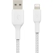 Belkin BoostCharge Pro Braided Lightning auf USB-A Kabel - 3 Meter - Weiß