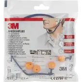 3M Bügelgehörschutz 1310, EN 352 2:2020, Kopfbügel für 2 Trageposition, SNR-Wert 24-25 dB, wiederverwendbar, 1 Bügel und 2 Paar Ohrstöpsel, blau-orange