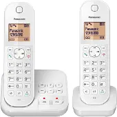 Panasonic DECT KX-TGC422, Anrufbeantworter, Strahlungsarm, Farbe: Weiß