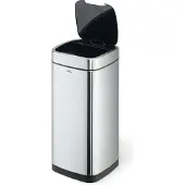 Durable Sensor Abfalleimer No Touch, 35 l, für Innen, automatisches & manuelles Öffnen/Schließen, abnehmbarer Deckel, Inneneimer, Edelstahl, silber