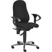 Topstar Bürostuhl SENSUM, Permanentkontakt, mit Armlehnen, Lendenwirbelstütze, 3D-Orthositz, schwarz