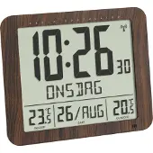 TFA-Dostmann TFA Funk-Wanduhr/ Tischuhr mit Außen- und Innentemperatur
