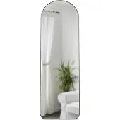 Umbra Standspiegel Hubba Gewölbt, Spiegel, Spiegelglas, Kunststoff, Titan, 51 x 158 cm, 1017062-378