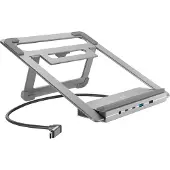 Hama Connect2Office Stand, Laptop-Ständer, Anthrazit, Aluminium, USB 3.2 Gen 2 (3.1 Gen 2) Type-C, USB 3.2 Gen 2 (3.1 Gen 2) Type-C, USB 3.2 Gen 2 (3.1 Gen 2) Type-A, 3.5mm, USB Typ-C, 10000 Mbit/s