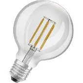 Ledvance LED Stromsparlampe, Filament Globe mit E27 Sockel, Warmweiß (3000K), 4 Watt, ersetzt herkömmliche 60W-Leuchtmittel, besonders hohe und stromsparend, 1er-Pack