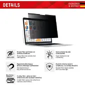 Displex Privacy Safe magnetische Bildschirmschutz für universelle Laptops mit 15,6 Zoll (16:9) Bildschirm