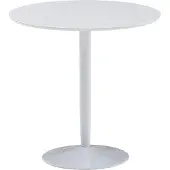 FineBuy Esstisch Rund 75x75x74 cm Kleiner Küchentisch Weiß Hochglanz Runder Esszimmertisch 2 Personen Moderner Frühstückstisch Küche Tisch Esszimmer