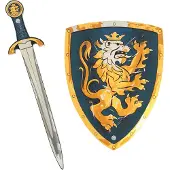Impulse Kostüm - Noble Knight-Set - Schwert & Schild - Blau - - One Size - Kostüme