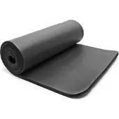 Wiltec Yogamatte schwarz 190x100x1,5cm Turnmatte Gymnastikmatte Bodenmatte rutschfest extradick
