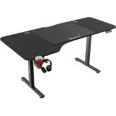 Pro-Tec Höhenverstellbarer Tisch 'Stryn' 160 x 75 cm elektrisch Memory-Funktion Schwarz