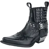 New rock Boot Herren Antik schwarz Biker, Industrial, Rockwear Leder EU43