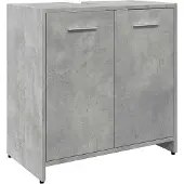 vidaXL Waschbeckenunterschrank Betongrau 60x33x60 cm Holzwerkstoff