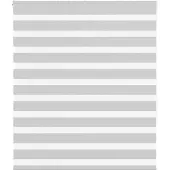 vidaXL Doppelrollo Hellgrau 130x150 cm Stoffbreite 125,9 cm Polyester