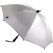 Euroschirm Stockregenschirm "Swing, silber", geringes Gewicht, mit Schultertragegurt an der Hülle und UV-Schutz 50+