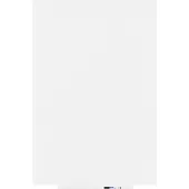 Rocada Whiteboard SKIN PRO, rahmenlos, modular, Hoch-/Querformat, magnethaftend, Ablageschale, B 1000 x H 1500 mm, beschichteter Stahl, signalweiß RAL 9003