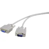 Renkforce Seriell Verlängerungskabel [1x D-SUB-Stecker 9pol. - 1x D-SUB-Buchse 9pol.] 10.00 m Beige