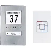 M-E modern-electronics ADV 1141 Vistadoor Türsprechanlage Kabelgebunden Komplett-Set Edelstahl, Weiß (41165)