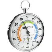 TFA-Dostmann TFA Analoges Thermo-Hygrometer mit Metallring