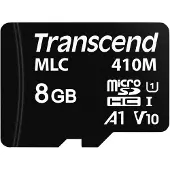 Transcend TS8GUSD410M MLC 410M Micro SDHC Class 10 UHS-I U1 V10 A1 microSDHC Speicherkarte, 8 GB, Class 10 / UHS-I