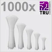 TRU COMPONENTS TC-12888564 T24CA073 Kabelbinder Weiss UV-stabilisiert 1000 St.