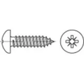 Toolcraft TO-5432874 Linsenblechschrauben 16 mm Kreuzschlitz Phillips Stahl galvanisch verzinkt 100 St.