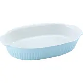 Creatable Auflaufform "Pastell Kitchen", Steinzeug, (1 St.), klassisches Streifenrelief, umlaufender Kantenschutz, Pastellfarben