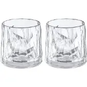 Koziol Whiskyglas "CLUB No. 2", (Set, 2 tlg., 2er Set), unzerbrechlich,recycelbar,spülmaschinengeeignet, 250ml