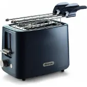 Ariete 157 Breakfast 2-Schlitz-Toaster mit Edelstahlzangen, dunkelblau