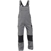 Dassy Wilson Zweifarbige Multinorm Latzhose mit Kniepolstertaschen - grafitgrau/schwarz - 54