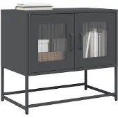 vidaXL TV-Schrank Anthrazit 68x39x60,5 cm Kaltgewalzter Stahl