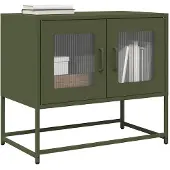 vidaXL TV-Schrank Olivgrün 68x39x60,5 cm Kaltgewalzter Stahl