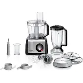 Bosch MC812M814, 3,9 l, Schwarz, Edelstahl, Transparent, Drehregler, 1,1 m, Kunststoff, 1250 W