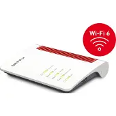 AVM Box 7510, Wi-Fi 6 (802.11ax), Einzelband (2,4GHz), Ethernet/LAN, ADSL, Weiß, Tabletop-Router