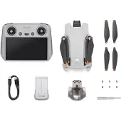 DJI Mini 3 (RC), 4 Rotoren, 48 MP, 3840 x 2160 Pixel, 16 m/s, 2453 mAh, Grau, Weiß