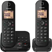 Panasonic DECT KX-TGC422, Anrufbeantworter, Strahlungsarm, Farbe: Schwarz