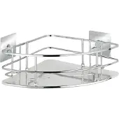 Wenko Duschablage QuadroTurbo-Loc 27,5 x 19,3 cm Edelstahl silber