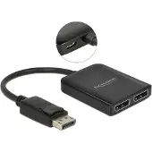 DeLOCK DisplayPort 1.4 Splitter 1 x DisplayPort zu 2 x DisplayPort MST