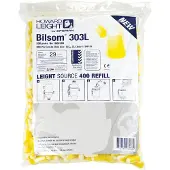 Bilsom Howard Leight Gehörschutzstöpsel Bilsom 303L, EN 352-2, SNR 32 dB, Nachfüllpack 200 Paar, Polyurethan, weiß/gelb